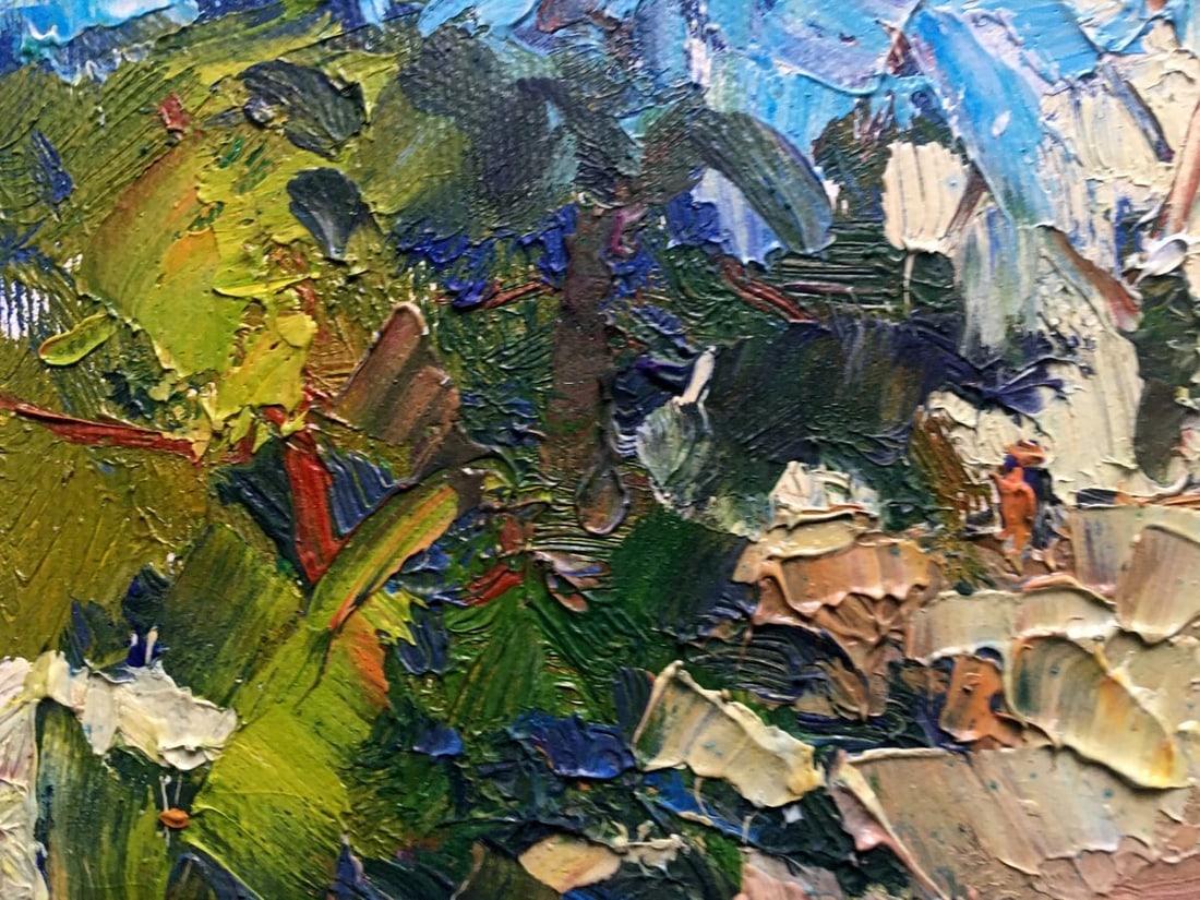 Oil painting Grandma Natalka's yard Kalenyuk Oksana - 5