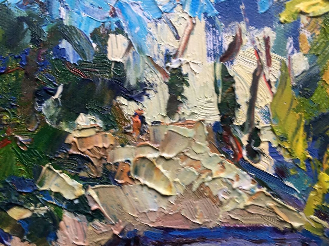 Oil painting Grandma Natalka's yard Kalenyuk Oksana - 8