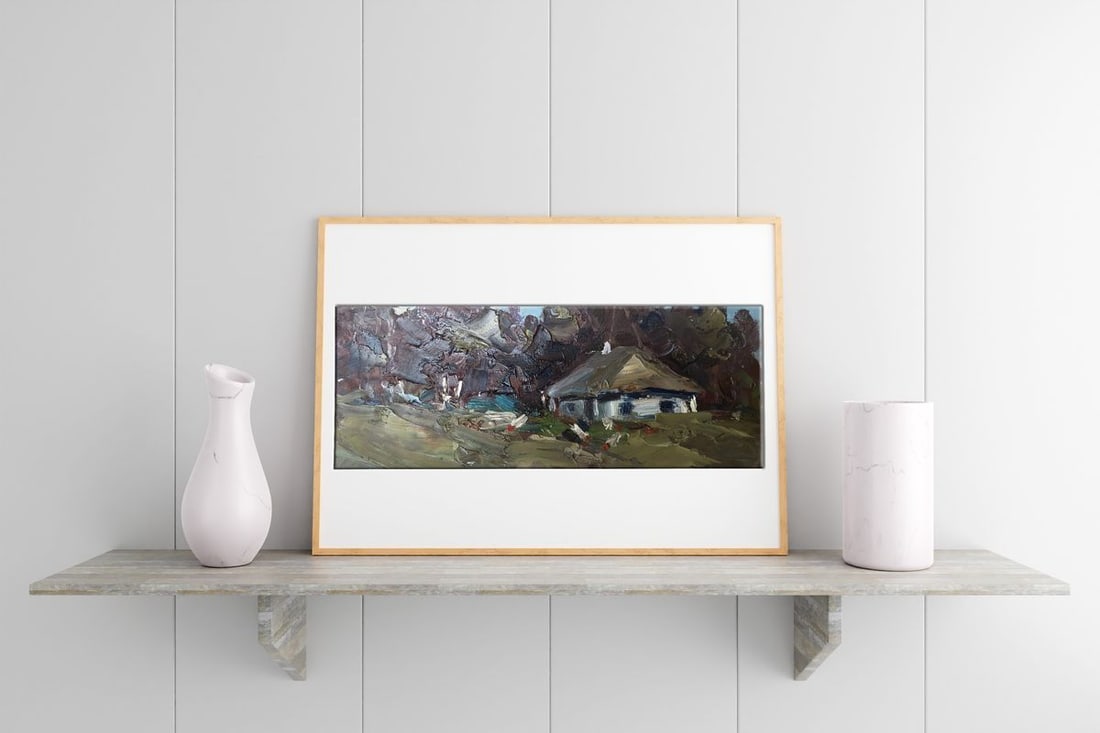 Oil painting House on the outskirts Alexander Nikolaevich Cherednichenko - 2