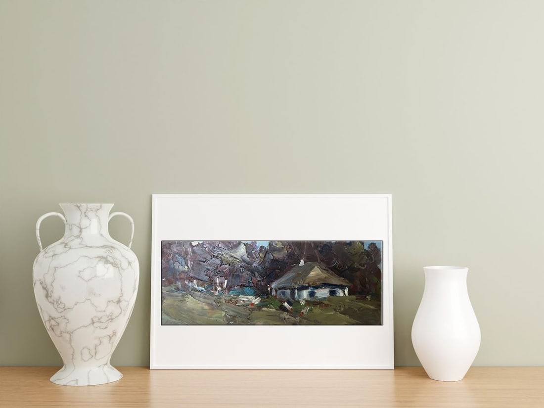 Oil painting House on the outskirts Alexander Nikolaevich Cherednichenko - 3