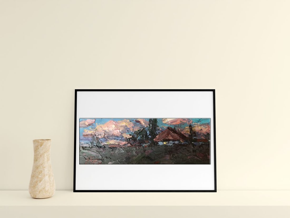 Oil painting Pink evening Alexander Nikolaevich Cherednichenko - 2