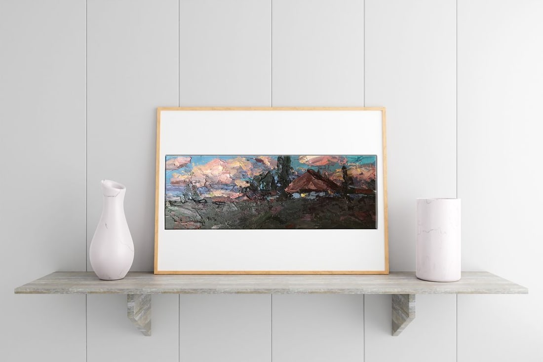 Oil painting Pink evening Alexander Nikolaevich Cherednichenko - 3