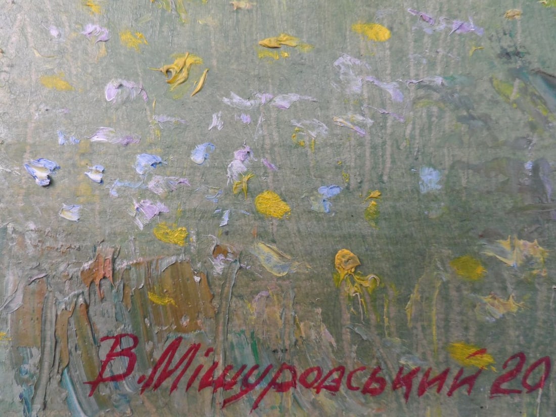 Oil painting Spring. beehives Mishurovsky V. V. - 2