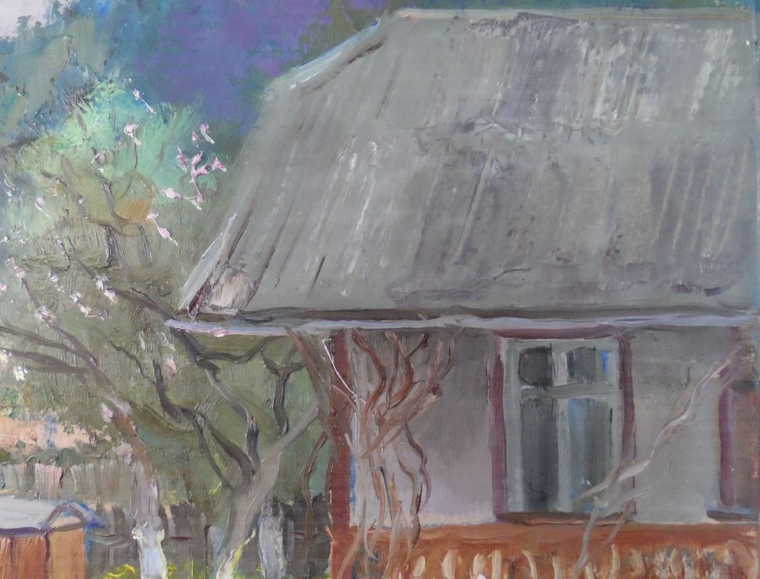 Oil painting Spring. beehives Mishurovsky V. V. - 6