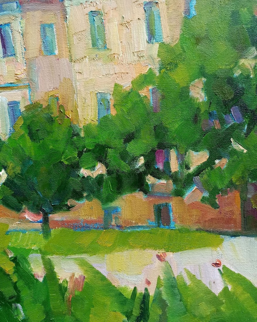 Oil painting City boulevard Peter Tovpev - 8