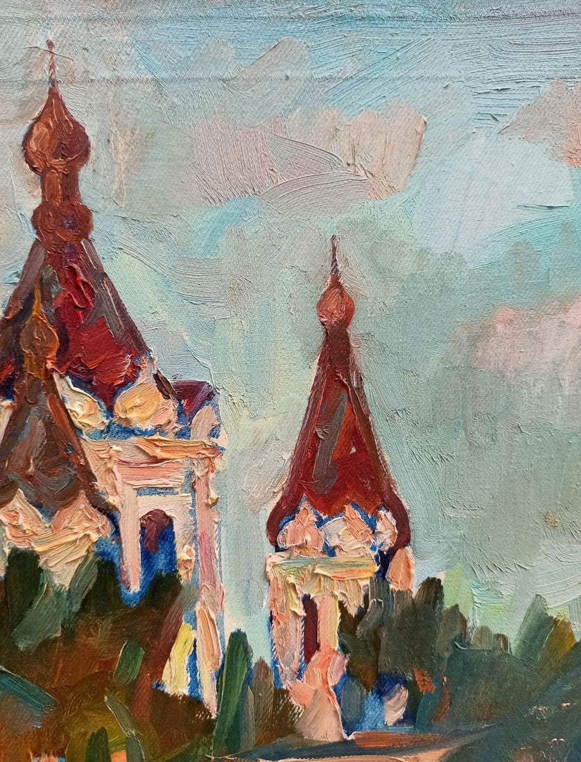 Oil painting City landscape Peter Tovpev - 3