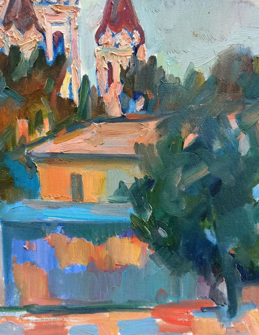 Oil painting City landscape Peter Tovpev - 6