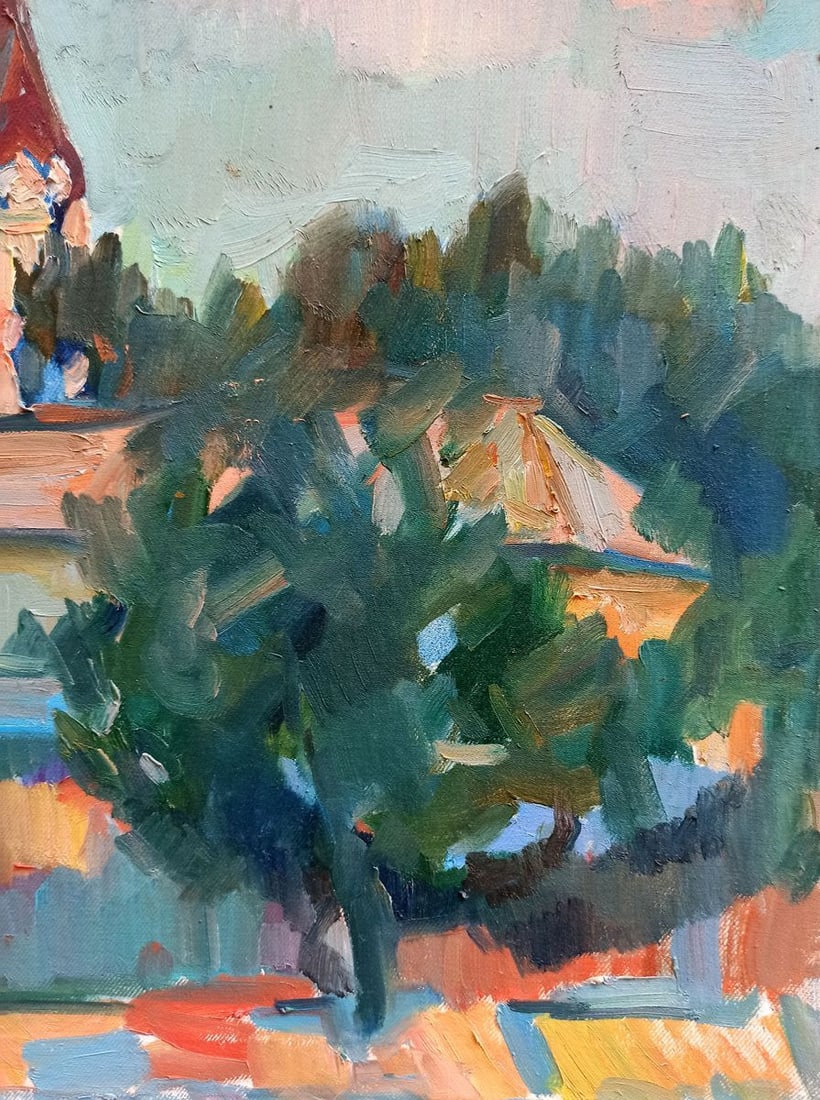 Oil painting City landscape Peter Tovpev - 7