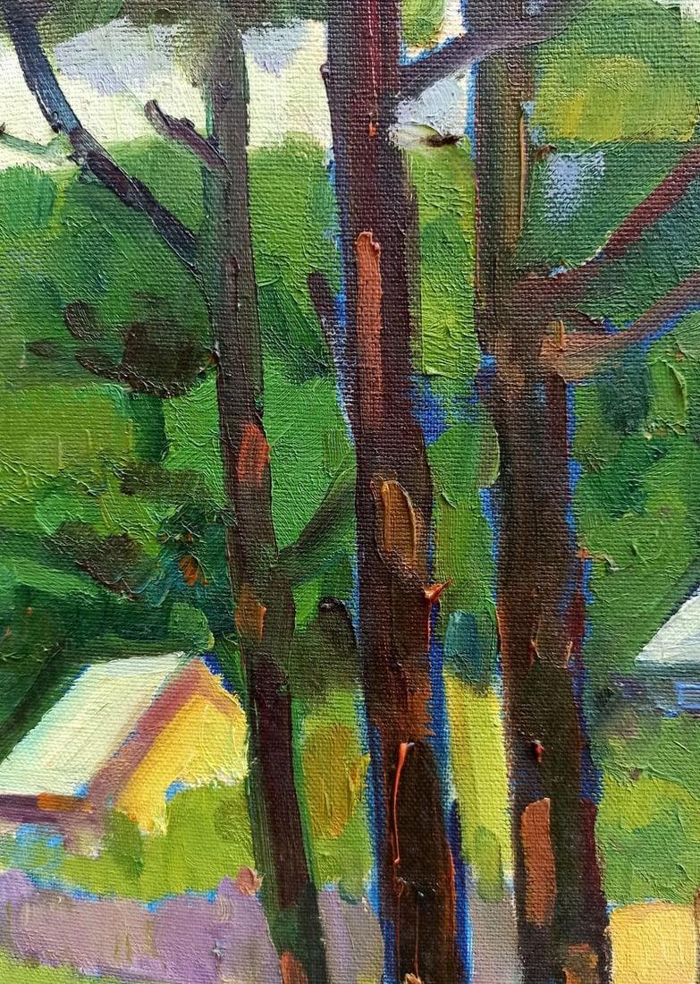 Oil painting Country houses Peter Tovpev - 6