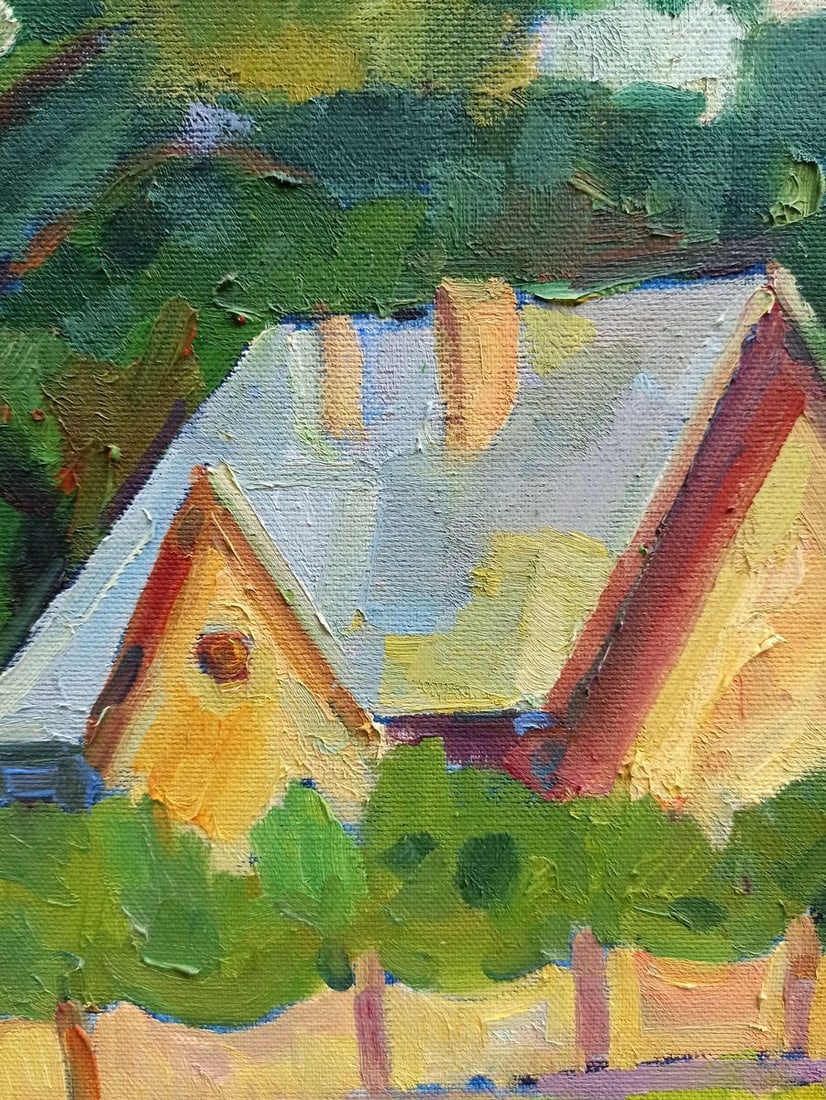 Oil painting Country houses Peter Tovpev - 7