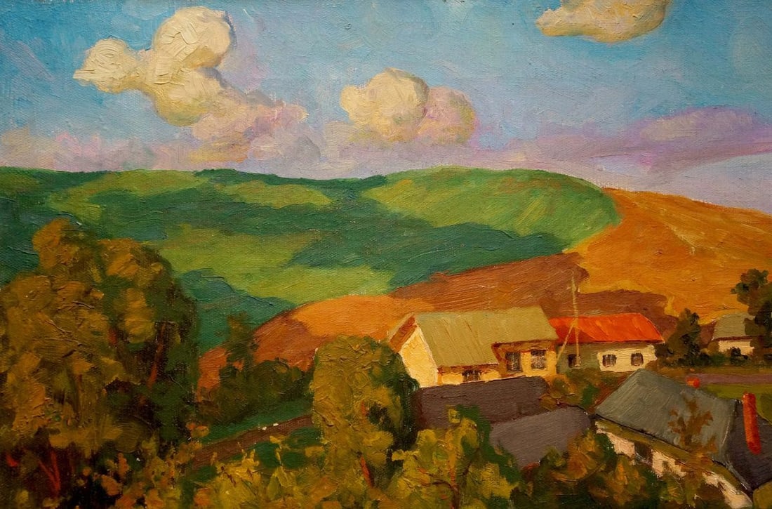 Oil painting Rural landscape - 3