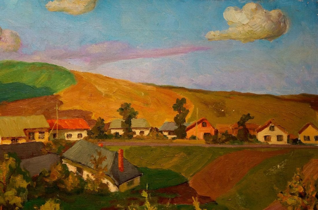 Oil painting Rural landscape - 4