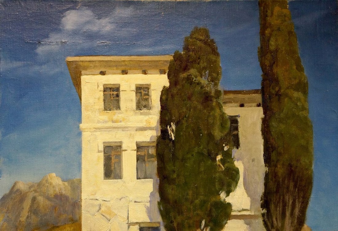 Oil painting House in the mountains Vasyukov Petr Petrovich - 4