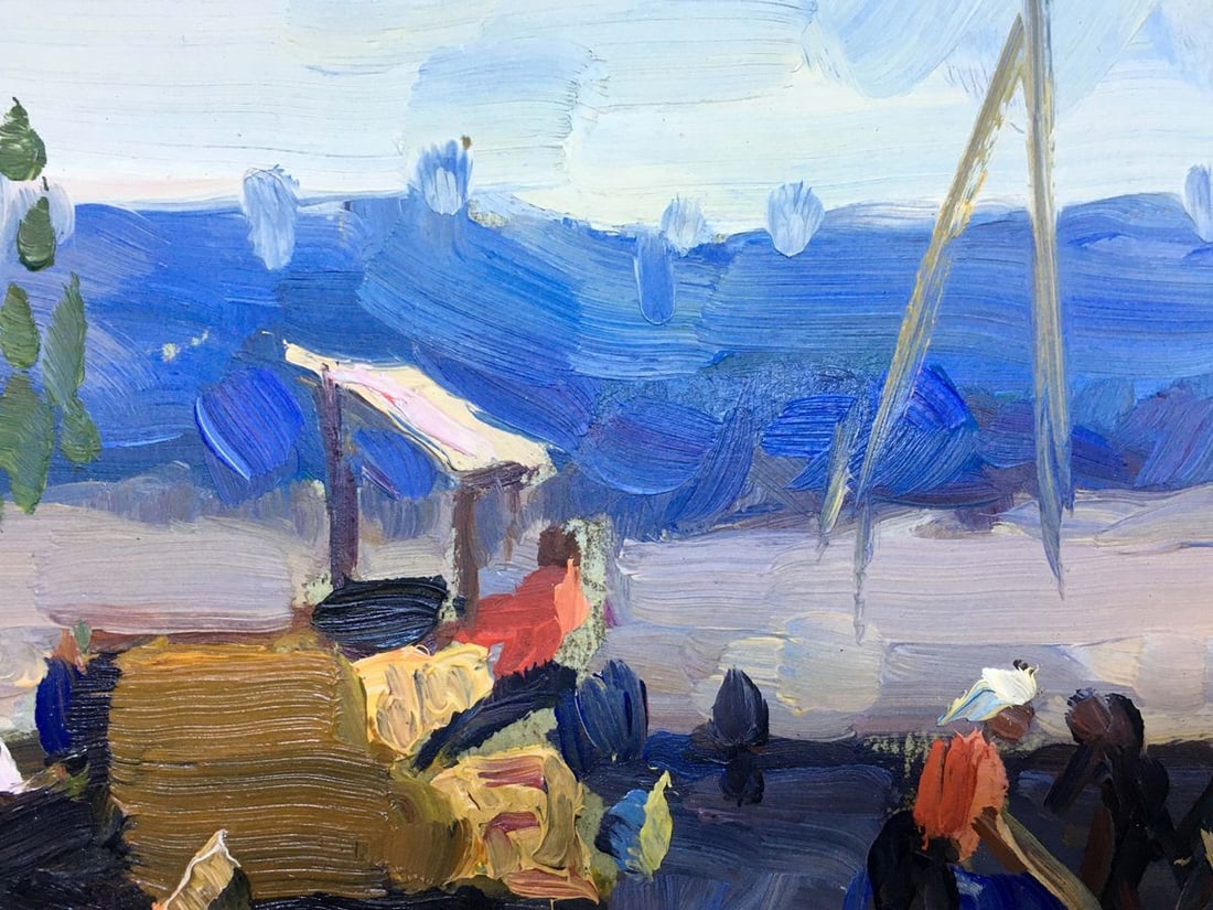 Oil painting Roads are made Popov I. A. - 2