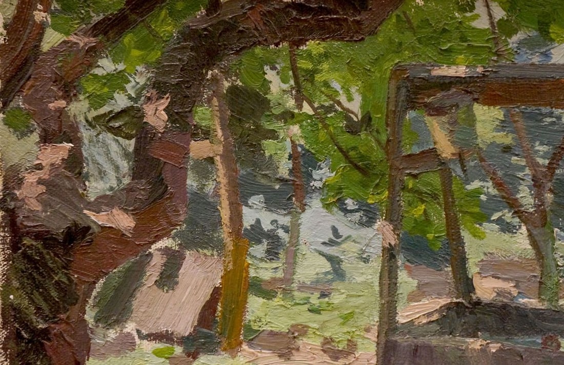 Oil painting In the courtyard Chernikov Nikolay Vladimirovich - 3