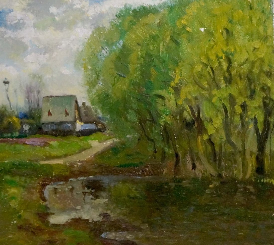Oil painting Road to the village Mynka Alexander Fedorovich - 2