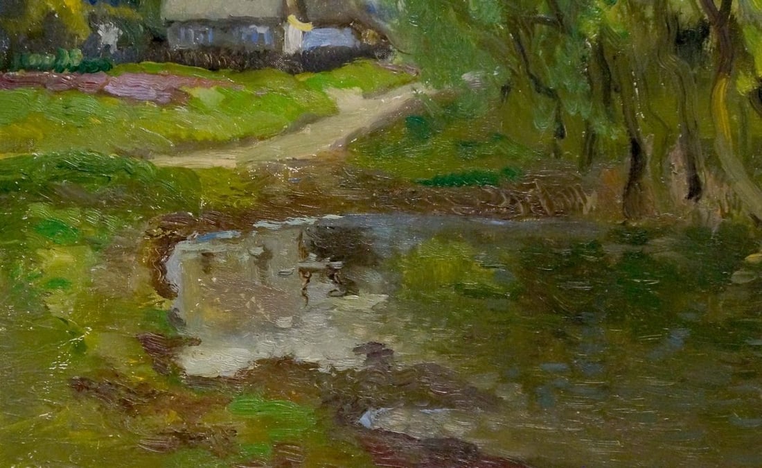 Oil painting Road to the village Mynka Alexander Fedorovich - 3