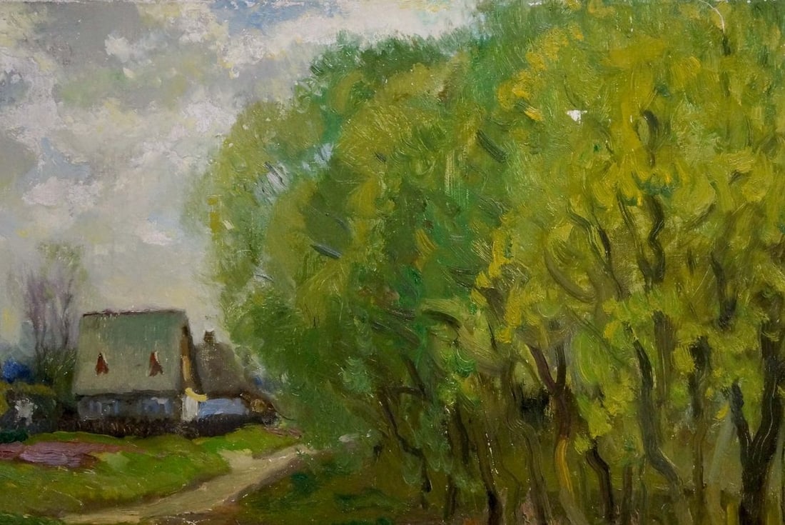 Oil painting Road to the village Mynka Alexander Fedorovich - 5