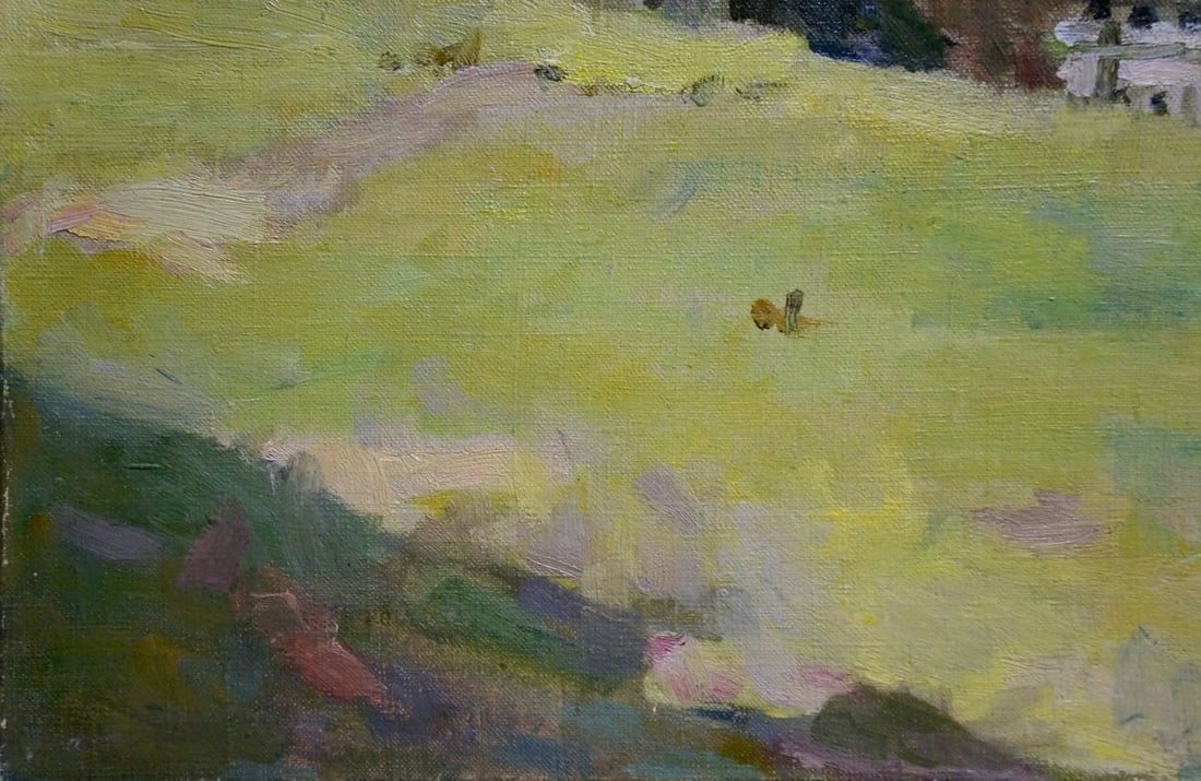 Oil painting View of the village Bozhi Mikhail Mikhailovich - 2