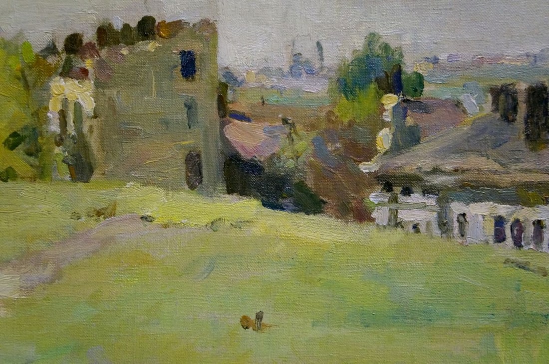 Oil painting View of the village Bozhi Mikhail Mikhailovich - 6