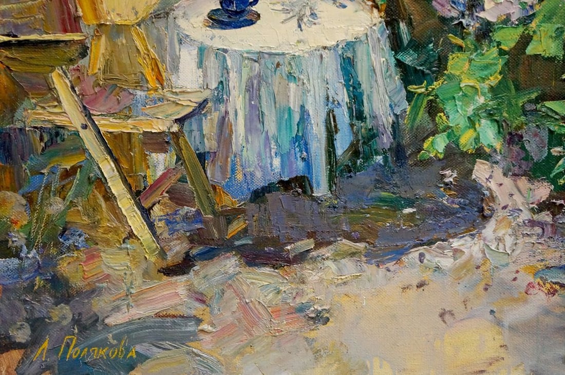 Oil painting Lilac blooms Polyakova Lyudmila Valentinovna - 2