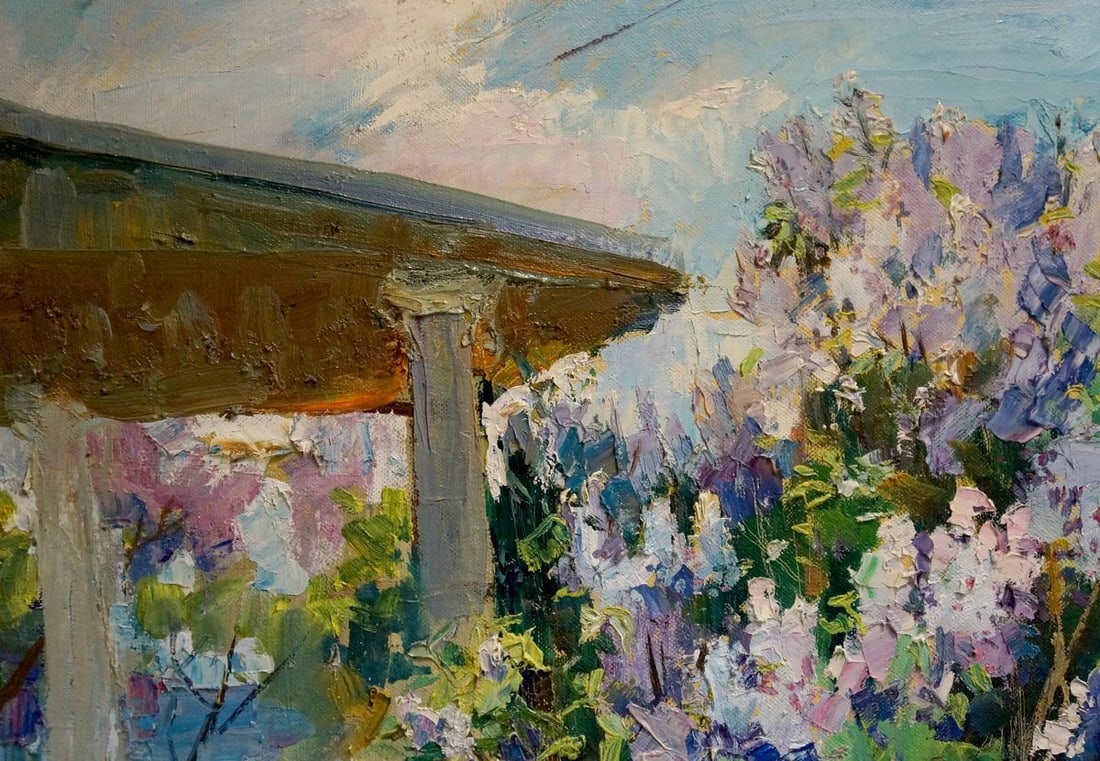 Oil painting Lilac blooms Polyakova Lyudmila Valentinovna - 3