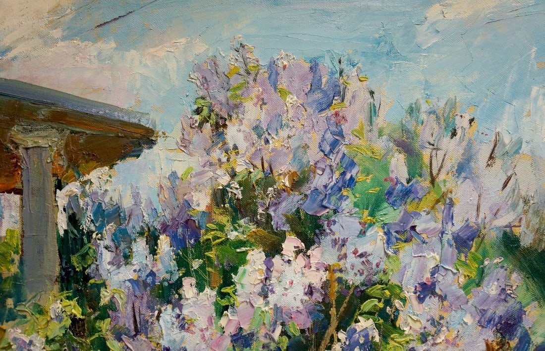 Oil painting Lilac blooms Polyakova Lyudmila Valentinovna - 4