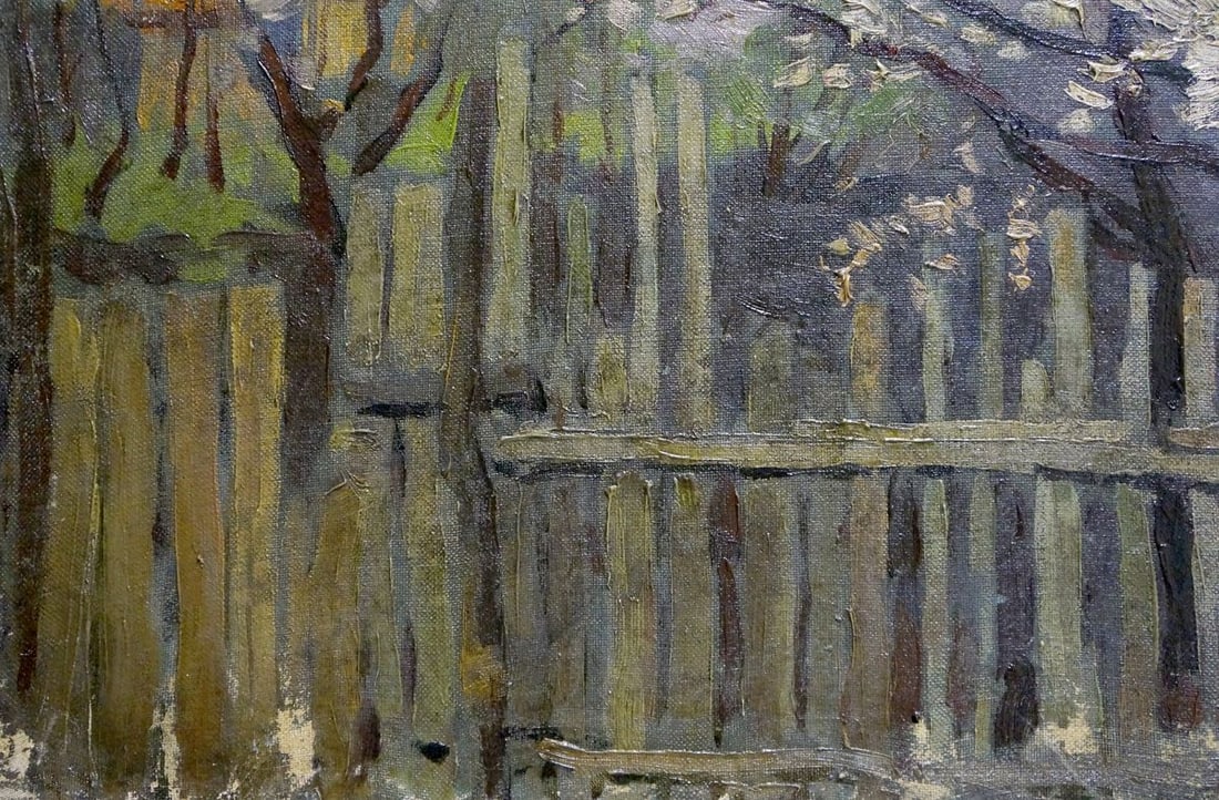 Oil painting View from the yard Chuykov S. A. - 2