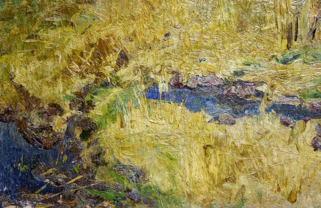 Oil painting The yard - 2