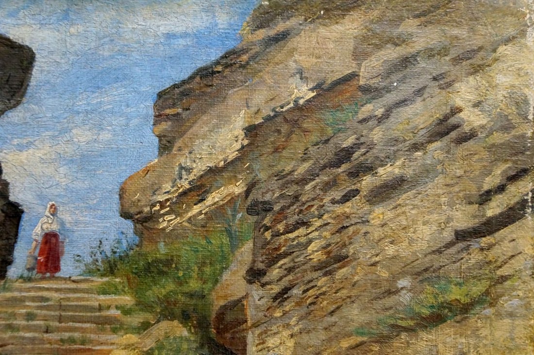 Oil painting Ancient buildings - 4