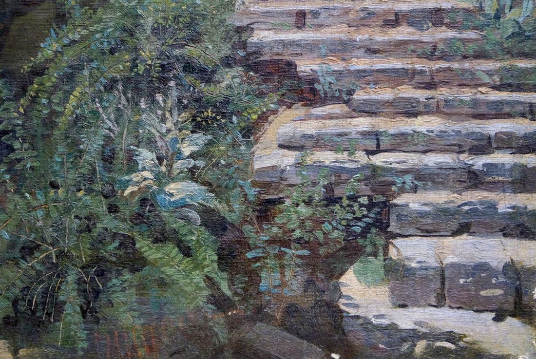 Oil painting Ancient buildings - 5