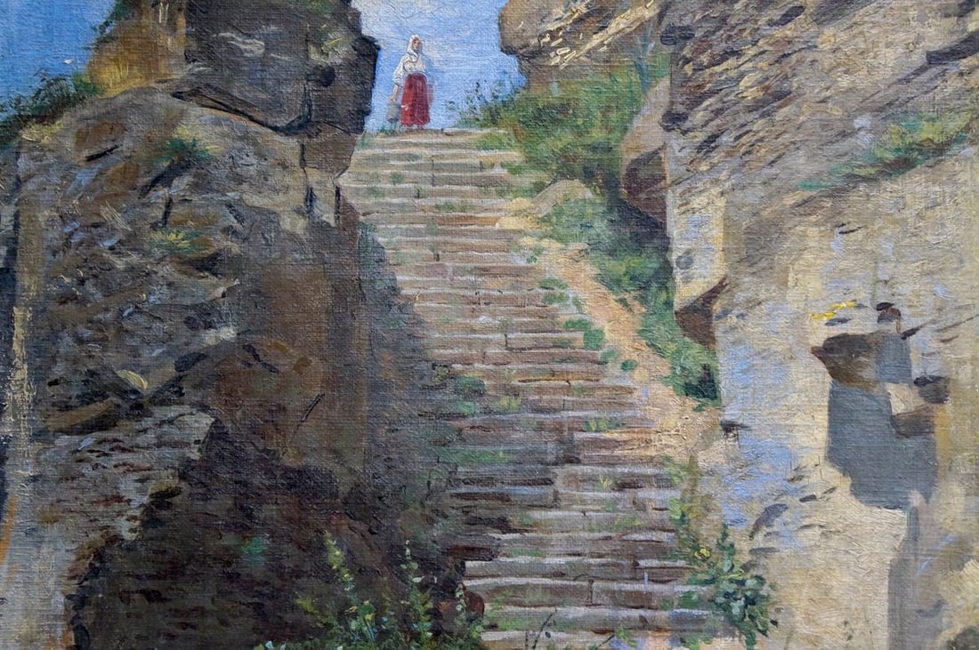 Oil painting Ancient buildings - 6