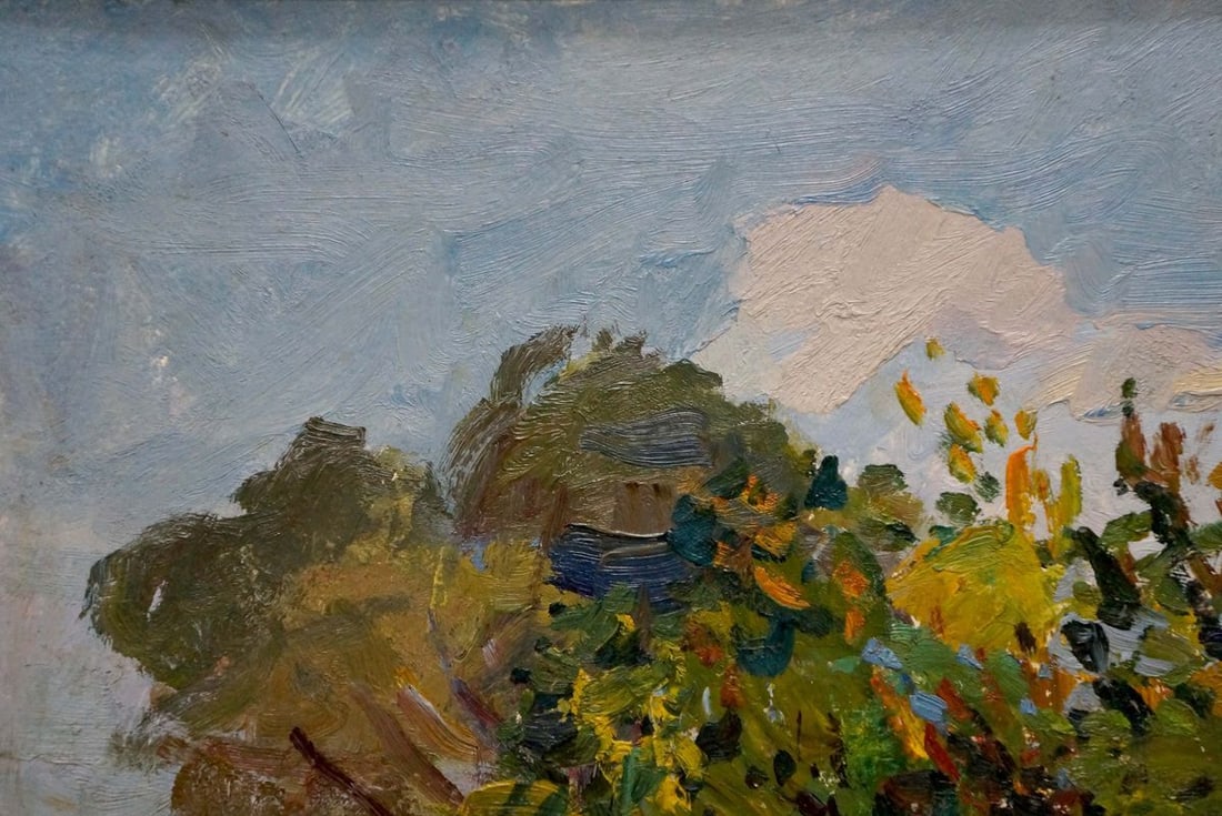 Oil painting House landscape Gantman Moses Faybovich - 3