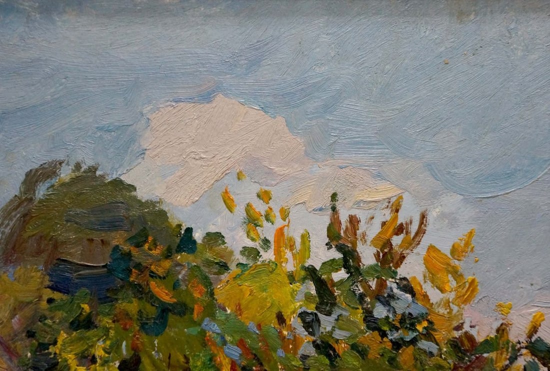 Oil painting House landscape Gantman Moses Faybovich - 4