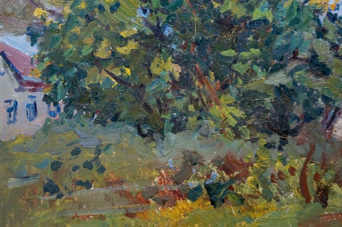 Oil painting House landscape Gantman Moses Faybovich - 5