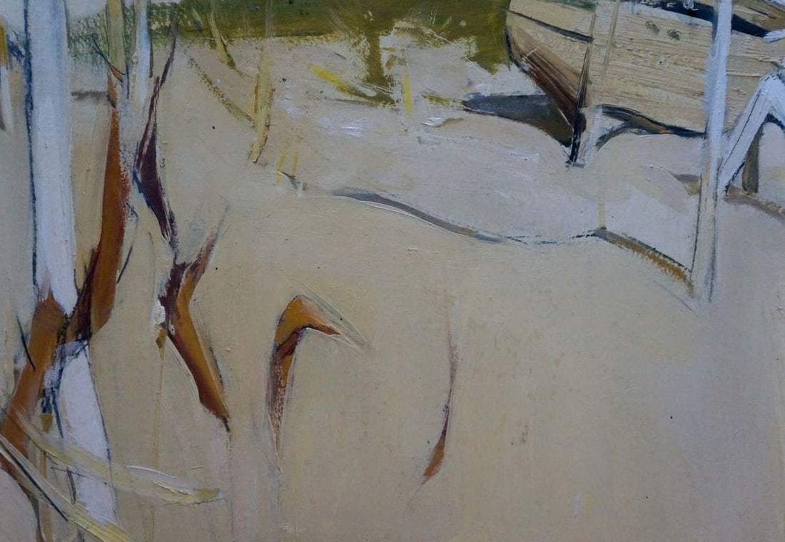 Oil painting Beachfront Location - 3