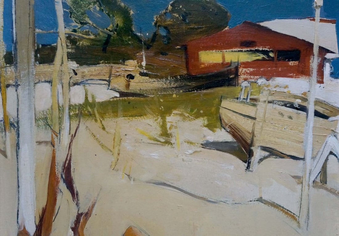 Oil painting Beachfront Location - 4