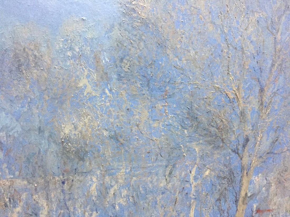 Oil painting Blue spring Alexey Fedorovich Vlasov - 4