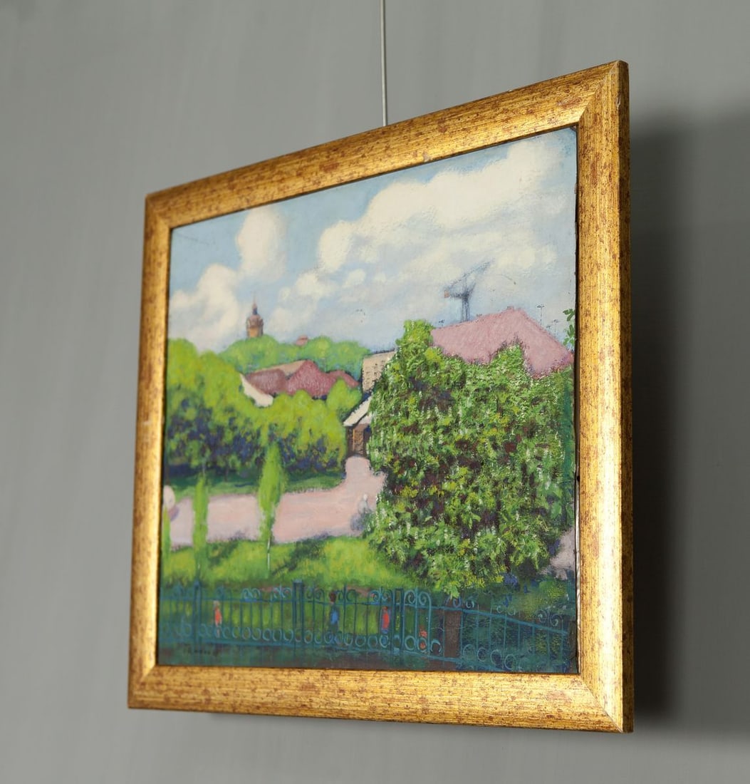 Oil Painting Summer Landscape in the Village - 2