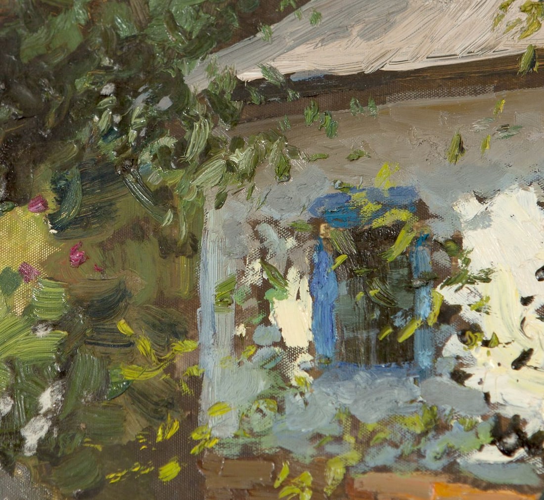 Oil Painting Lonely House Ivan Tsyupka / Rural Landscape - 5