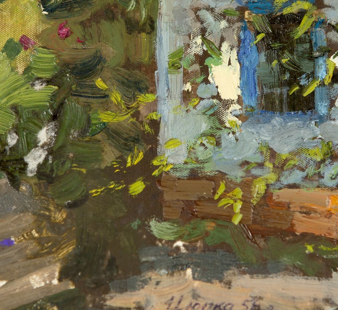 Oil Painting Lonely House Ivan Tsyupka / Rural Landscape - 6