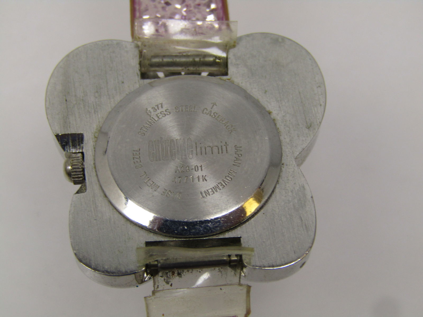 Extreme Limit Butterfly Watch with Pink Glitter Band, 1980's-1990's - 3