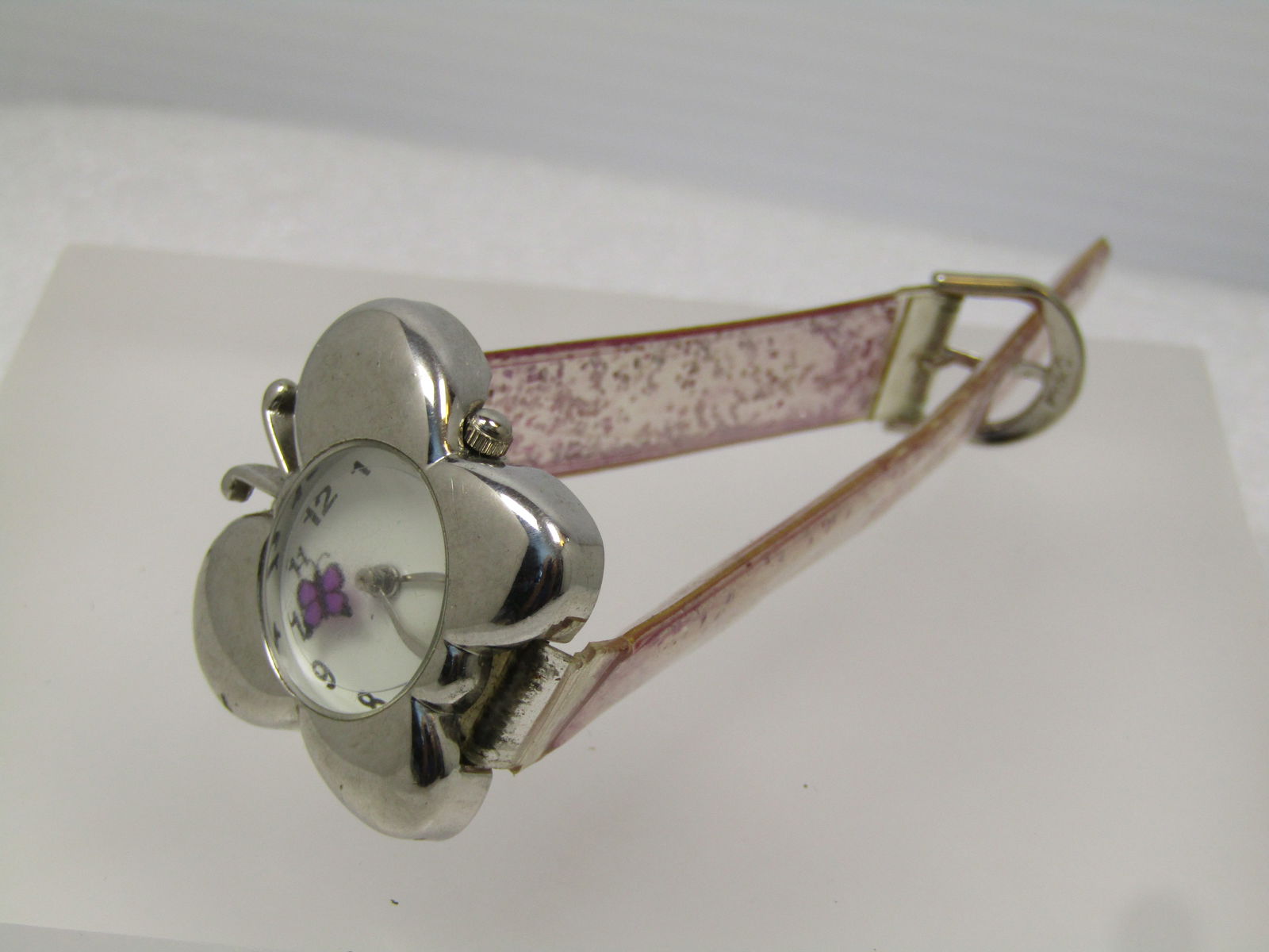 Extreme Limit Butterfly Watch with Pink Glitter Band, 1980's-1990's - 4