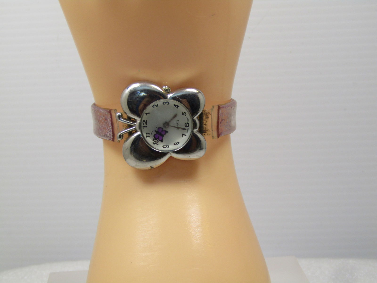 Extreme Limit Butterfly Watch with Pink Glitter Band, 1980's-1990's - 6