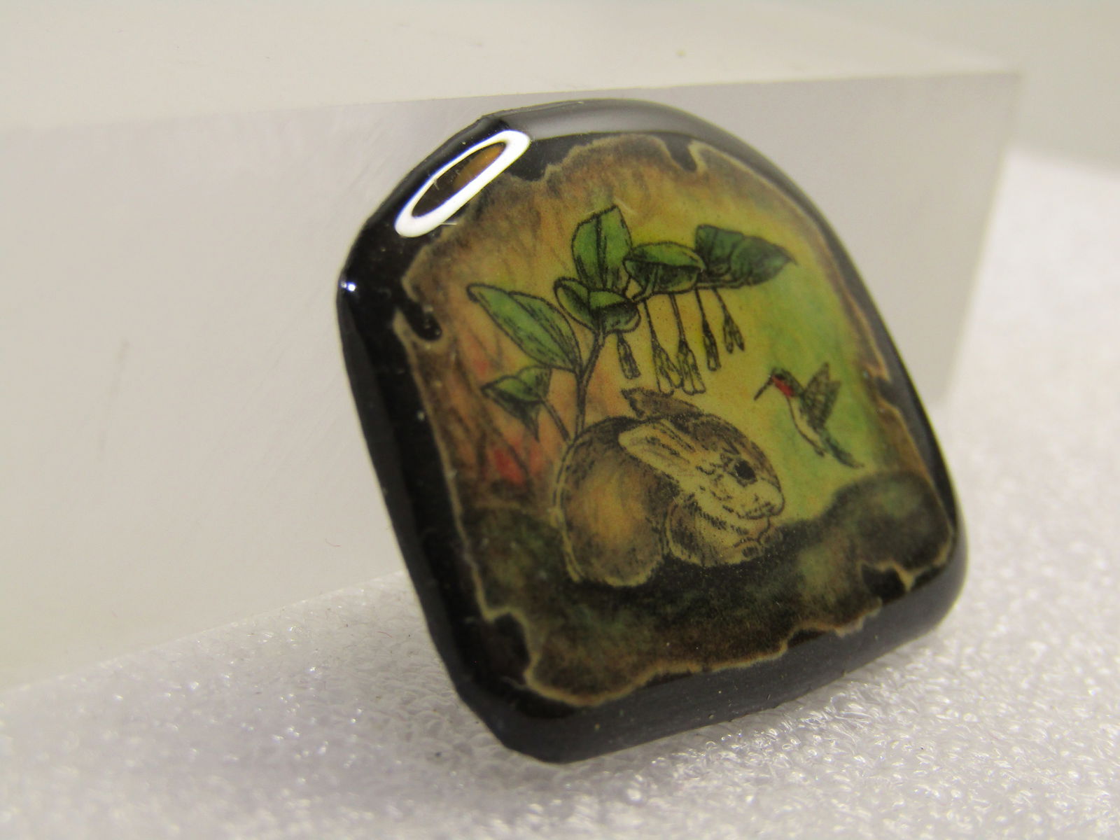 Vintage Bunny & Hummingbird Brooch, Under Branch 1980's-1990's - 2