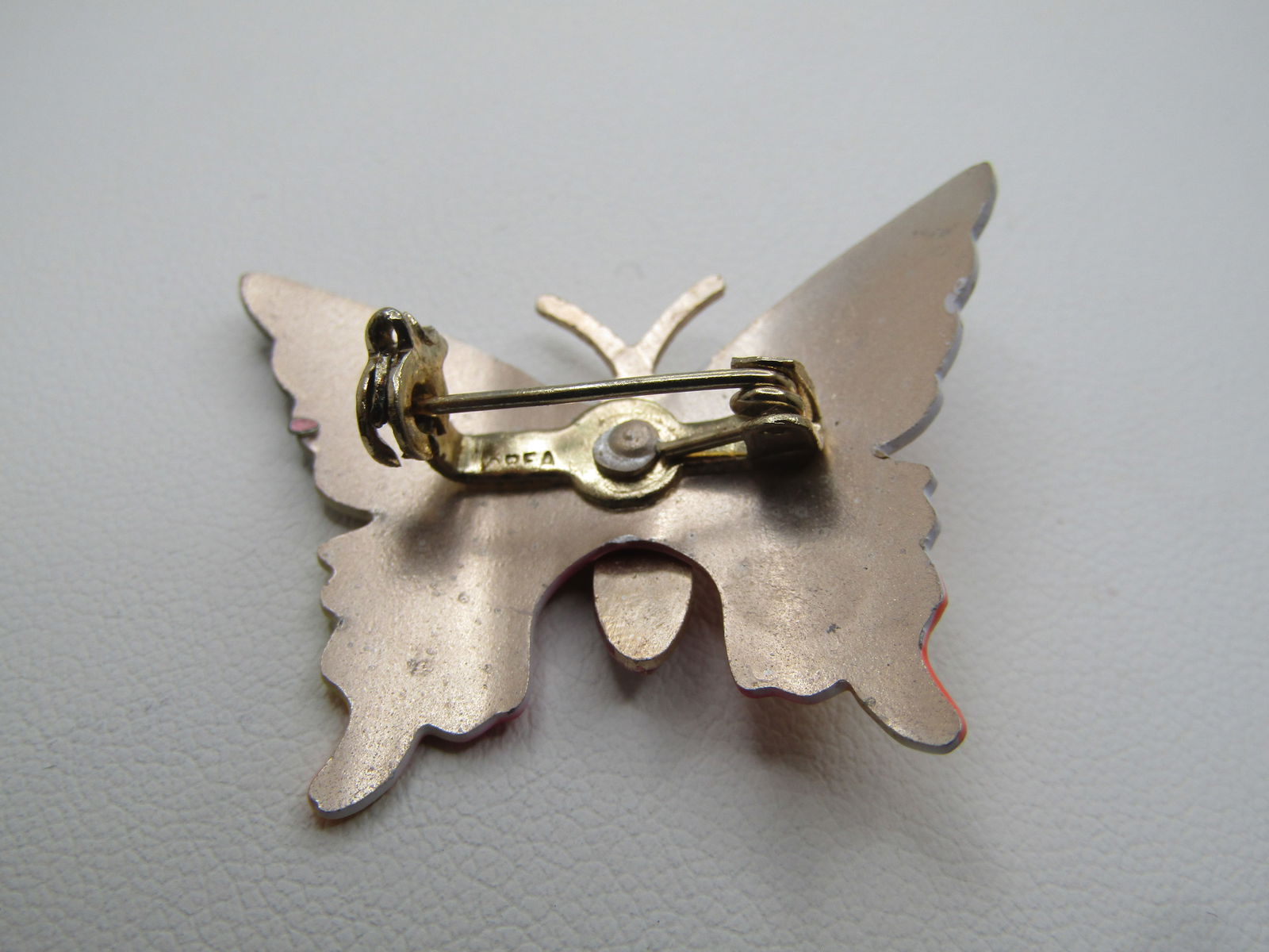 Vintage Enameled Butterfly Brooch, 1960's, Korea - 4