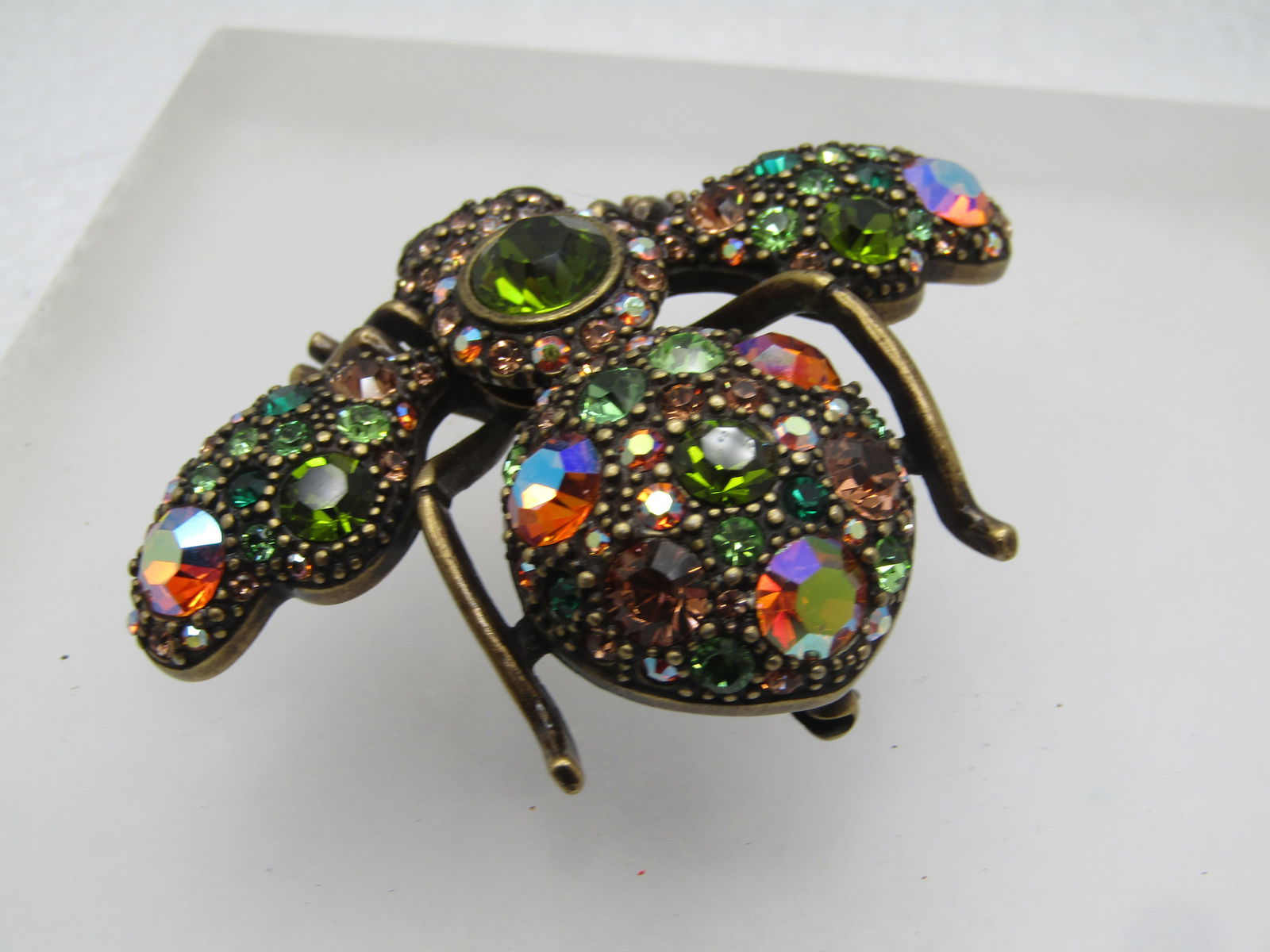 Vintage Large Rhinestone Bee Brooch, Joan Rivers, 1990's - 3