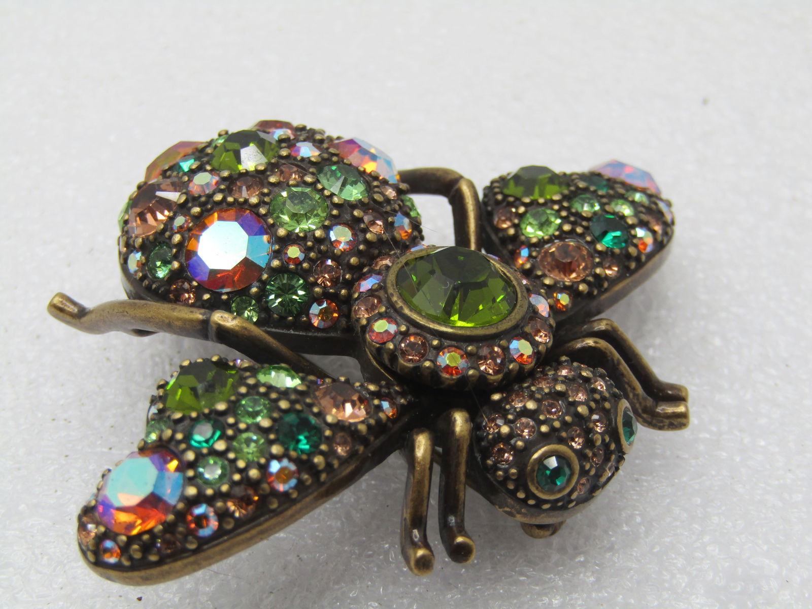 Vintage Large Rhinestone Bee Brooch, Joan Rivers, 1990's - 5