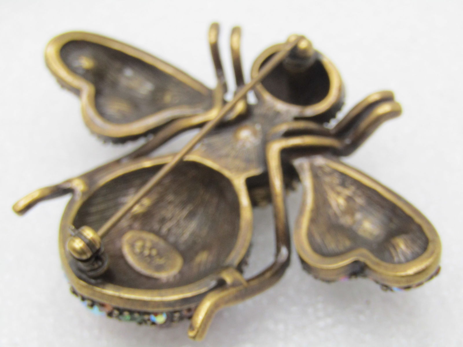 Vintage Large Rhinestone Bee Brooch, Joan Rivers, 1990's - 6