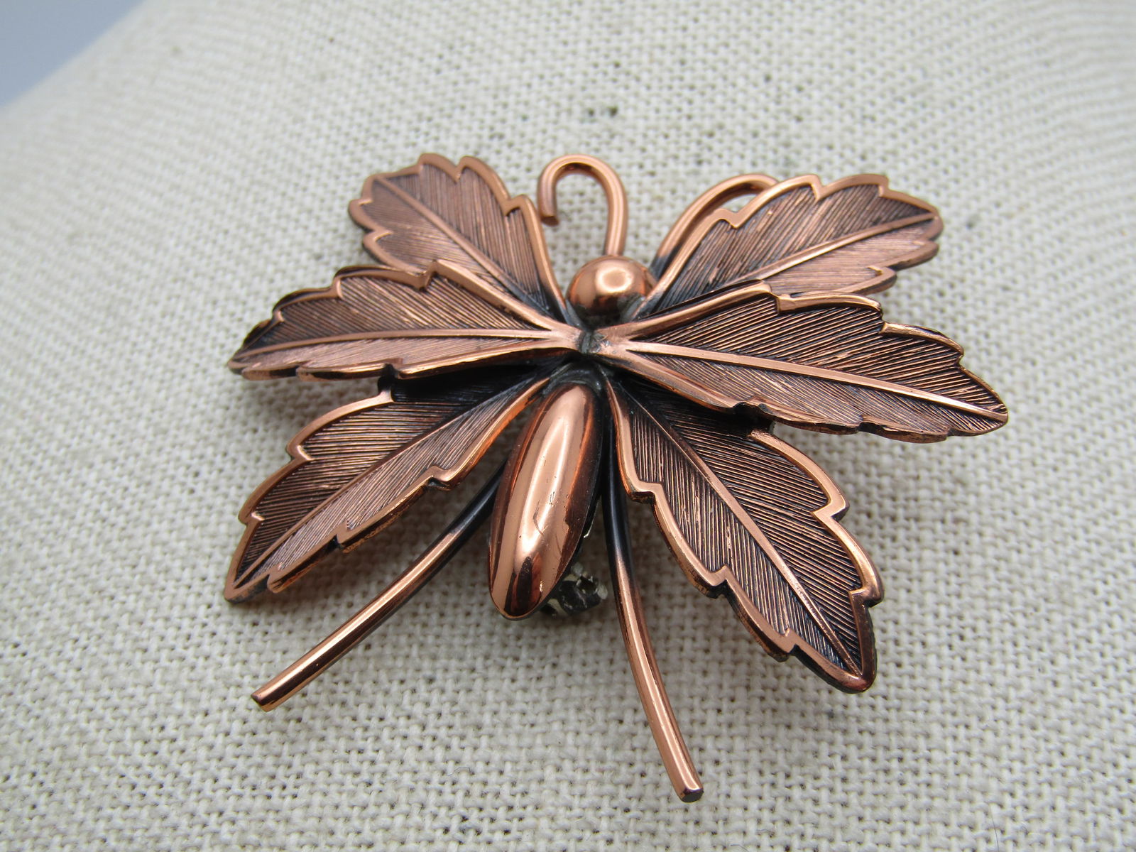 Vintage Solid Copper Butterfly Brooch, 1960's-1970's - 2